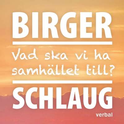 Vad ska vi ha samhället till? - Birger Schlaug.